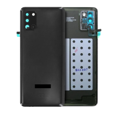 Back Cover Glass With Camera Lens Compatible For Samsung Galaxy M31 (Service Pack) (Black)