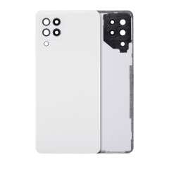 Back Cover Glass With Camera Lens Compatible For Samsung Galaxy A22 4G (Service Pack) (White)