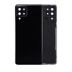 Back Cover Glass With Camera Lens Compatible For Samsung Galaxy A22 4G (Service Pack) (Black)