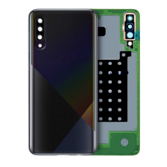 Back Cover Glass With Camera Lens Compatible For Samsung Galaxy A30S (Service Pack) (Black)