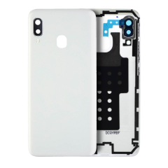 Back Cover Glass With Camera Lens Compatible For Samsung Galaxy A20E (Service Pack) (White)