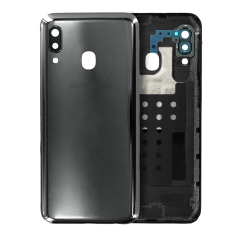 Back Cover Glass With Camera Lens Compatible For Samsung Galaxy A20E (Service Pack) (Black)