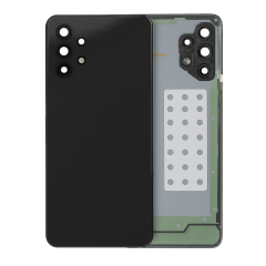 Back Cover Glass With Camera Lens Compatible For Samsung Galaxy A32 4G (Service Pack) (Awesome Black)