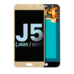 LCD Assembly Without Frame Compatible For Samsung Galaxy J5 (J500 / 2015) (Gold) (Service Pack)