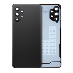 Back Cover Glass With Camera Lens Compatible For Samsung Galaxy A32 5G (Service Pack) (Awesome Black)