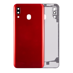 Back cover Glass With Camera Lens Compatible For Samsung Galaxy A20 (A205 / 2019) (Aftermarket Plus) (Red)
