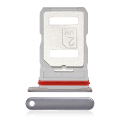 Dual Sim Card Tray Compatible For Motorola Edge 30 (2022) (Supermoon Silver)
