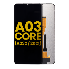 LCD Assembly Without Frame Compatible For Samsung Galaxy A03 Core (A032 / 2021) (Refurbished) (Black)