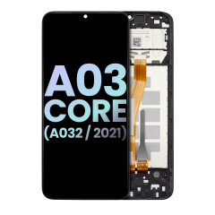 LCD Assembly With Frame Compatible For Samsung Galaxy A03 Core (A032 / 2021) (Service Pack) (Black)