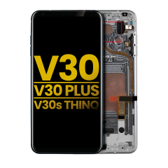 OLED Assembly With Frame Compatible For LG V30 / V30 Plus / V30S ThinQ (Refurbished) (Cloud Silver)