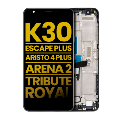 LCD Assembly With Frame Compatible For LG K30 (2019) / Escape Plus / Aristo 4 Plus / Arena 2 / Tribute Royal (Refurbished) (All Colors)