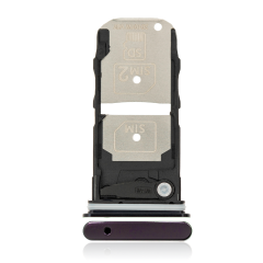 Dual Sim Card Tray Compatible For Motorola Edge 5G (XT2063 / 2020) (Smokey Sangria)