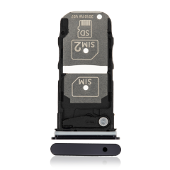 Dual Sim Card Tray Compatible For Motorola Edge 5G (XT2063 / 2020) (Thunder Gray)