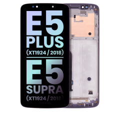 LCD Assembly With Frame Compatible For Motorola Moto E5 Plus (XT1924 / 2018) / E5 Supra (XT1924 / 2018) (159MM) (US Version) (Genuine OEM) (Gray)