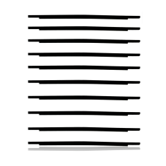 Display Bottom Glass Bezel Strip (Without Logo) Compatible For MacBook Pro Touch Bar 15" (A1707 / A1990) (10 Pack)