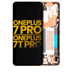 OLED Assembly With Frame Compatible For OnePlus 7 Pro / 7T Pro (Refurbished) (Almond)