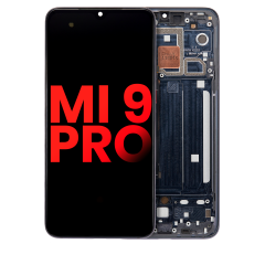 OLED Assembly With Frame For Xiaomi Mi 9 Pro (Aftermarket Plus) (Titanium Black)