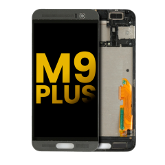 LCD Assembly With Frame Compatible For HTC One M9 Plus (Refurbished) (Black)