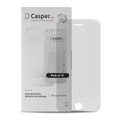 Casper Pro Tempered Glass Compatible For iPhone 5 / 5S / 5C / SE (2016) (10 Pack) (Clear)