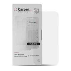 Casper Pro Tempered Glass Compatible For iPhone 14 Pro (10 Pack) (Clear)