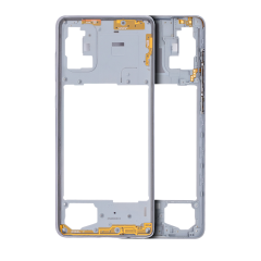 Mid-Frame Housing Compatible For Samsung Galaxy A71 (A715 / 2020) (Prism Crush Silver)