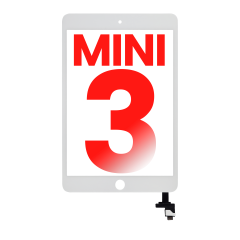 Digitizer With IC Chip For iPad Mini 3 (No Home Button Installed) (Aftermarket Plus) (White)