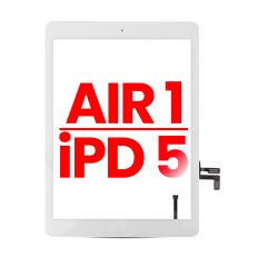 Digitizer Compatible For iPad Air 1 / iPad 5 (2017) (Home Button Pre-Installed Compatible For iPad Air 1) (Aftermarket Plus) (White)