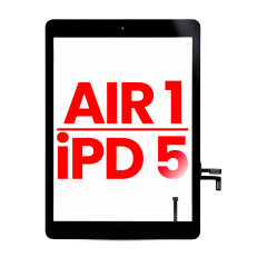 Digitizer Compatible For iPad Air 1 / iPad 5 (2017) (Home Button Pre-Installed Compatible For iPad Air 1) (Aftermarket Plus) (Black)