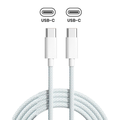 USB-C to C Braided Cable (3ft.) For iPhone / iPad ( OEM Grade A) (Bulk Packaging)