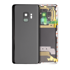 Back Cover Glass With Camera Lens For Samsung Galaxy S9 (No Logo) (Aftermarket Plus) (Midnight Black)