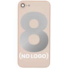 Back Cover Glass With Back Camera Lens For iPhone 8 (Aftermarket) (No Logo) (Gold)