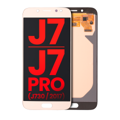 OLED Assembly Without Frame For Samsung Galaxy J7 / J7 Pro (J730 / 2017) (Aftermarket Plus) (Gold)