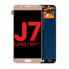 OLED Assembly Without Frame Compatible For Samsung Galaxy J7 (J700 / 2015) (Aftermarket Plus) (Gold)