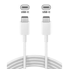 USB-C to C (3ft) Cable For Samsung (OEM Grade New) (Bulk Packaging) (White)