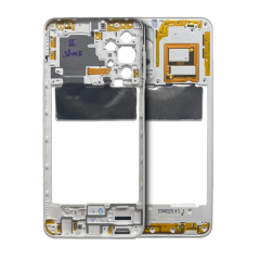 Mid-Frame Housing Compatible For Samsung Galaxy A22 4G (A225 / 2021) (White)