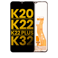 LCD Assembly Without Frame Compatible For LG K20 (2020) / K22 / K22 Plus (K220) / K32 (Refurbished) (Black)