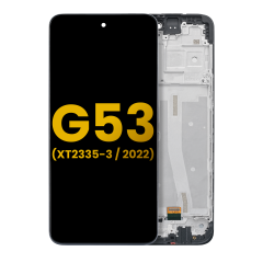 LCD Assembly With Frame Compatible For Motorola Moto G53 (XT2335-3 / 2022) (Refurbished) (All Colors)