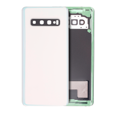 Back cover Glass With Camera Lens Compatible For Samsung Galaxy S10 (Service Pack) (Prism White)