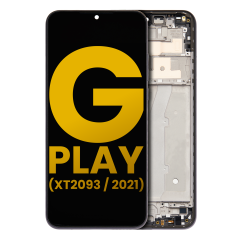 LCD Assembly With Frame Compatible For Motorola Moto G Play (XT2093 / 2021) (Refurbished) (Flash Gray)