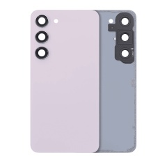 Back Cover Glass With Camera Lens Compatible For Samsung Galaxy S23 5G (No Logo) (Aftermarket Plus) (Lavender)