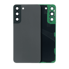 Back Cover Glass With Camera Lens For Samsung Galaxy S22 Plus 5G (No Logo) (Aftermarket Plus) (Graphite)
