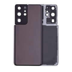 Back Cover Glass With Camera Lens Compatible For Samsung Galaxy S21 Ultra (No Logo) (Aftermarket Plus) (Phantom Brown)
