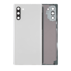 Back Cover Glass With Camera Lens Compatible For Samsung Galaxy Note 10 (No Logo) (Aftermarket Plus) (Aura White)