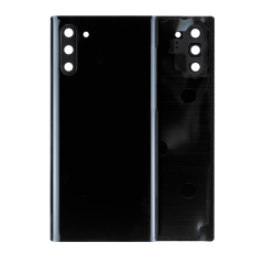 Back Cover Glass With Camera Lens Compatible For Samsung Galaxy Note 10 (Service Pack) (Aura Black)