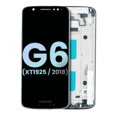 LCD Assembly With Frame Compatible For Motorola Moto G6 (XT1925 / 2018) (Genuine OEM) (Deep Indigo)