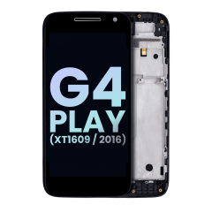 LCD Assembly With Frame Compatible For Motorola Moto G4 Play (XT1609 / 2016) (Genuine OEM) (Black)