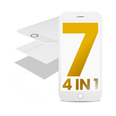 4 in 1 (Front Glass + Frame + Polarizer + OCA Pre-Installed) For iPhone 7 Plus (2 Pack) (White)