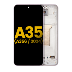 OLED Assembly With Frame Compatible For Samsung Galaxy A35 5G (A356 / 2024) (Refurbished) (Lilac)