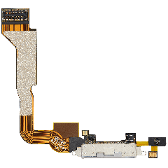 Charging Port Cable Compatible For iPhone 4 (CDMA) (White)