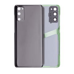 Back Cover Glass With Camera Lens For Samsung Galaxy S20 5G (No Logo) (Aftermarket Plus) (Cosmic Black)